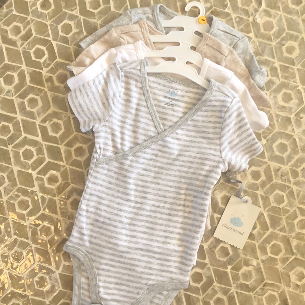 Cloud Island 4 Pack Onesies